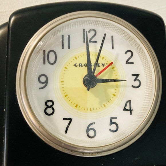 CROSLEY ART DECO Theme Modern Alarm Snooze Clock Battery Needed Good Solid Cond - Picture 2 of 7